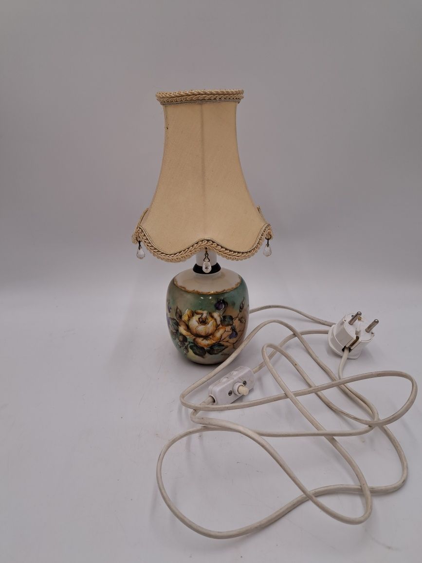 Lampa stołowa abażur porcelanowa Arzberg ręcznie malowana sygnowana