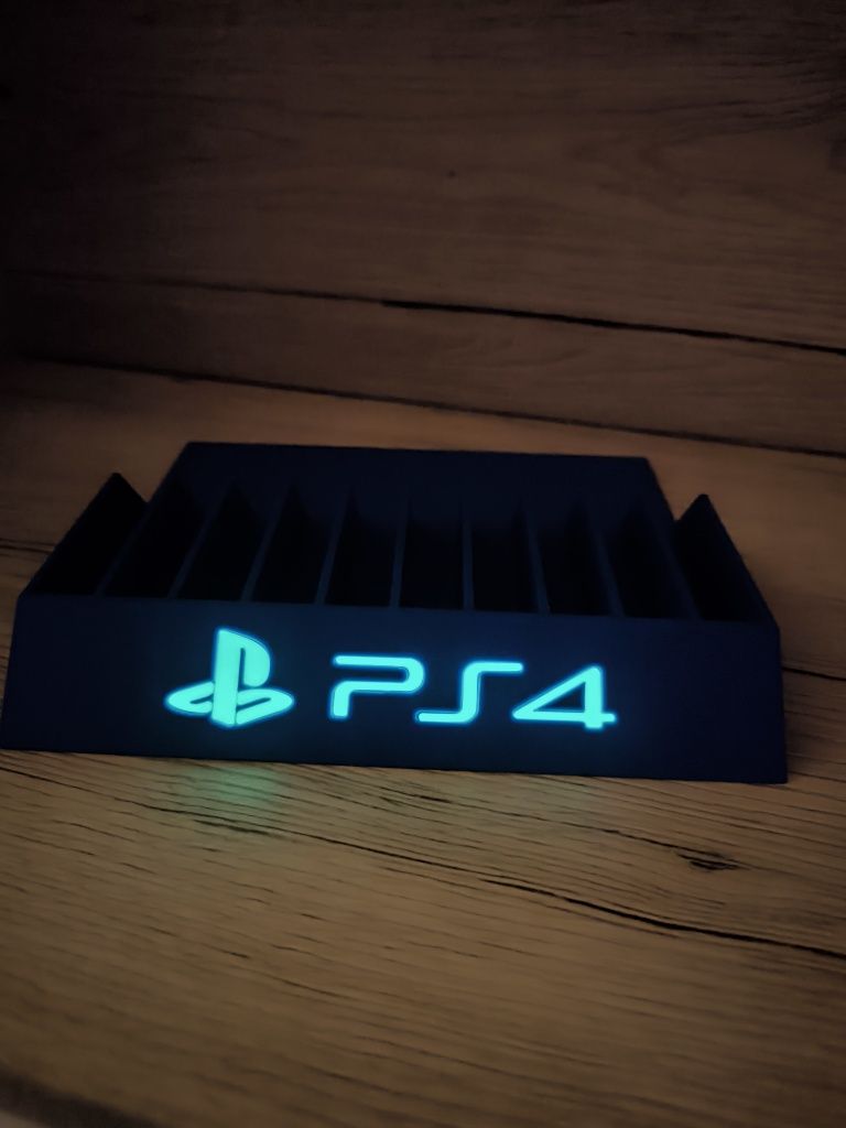 Stojak podstawka na gry Ps4 napis fluorescencyjny