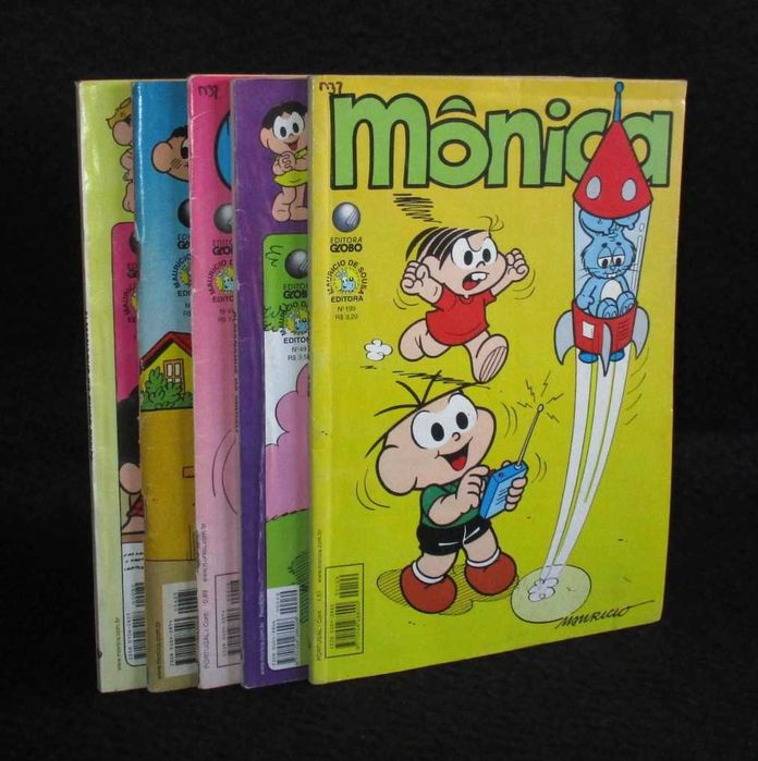 Livros BD Globo Mónica Magali Chico Bento Cascão