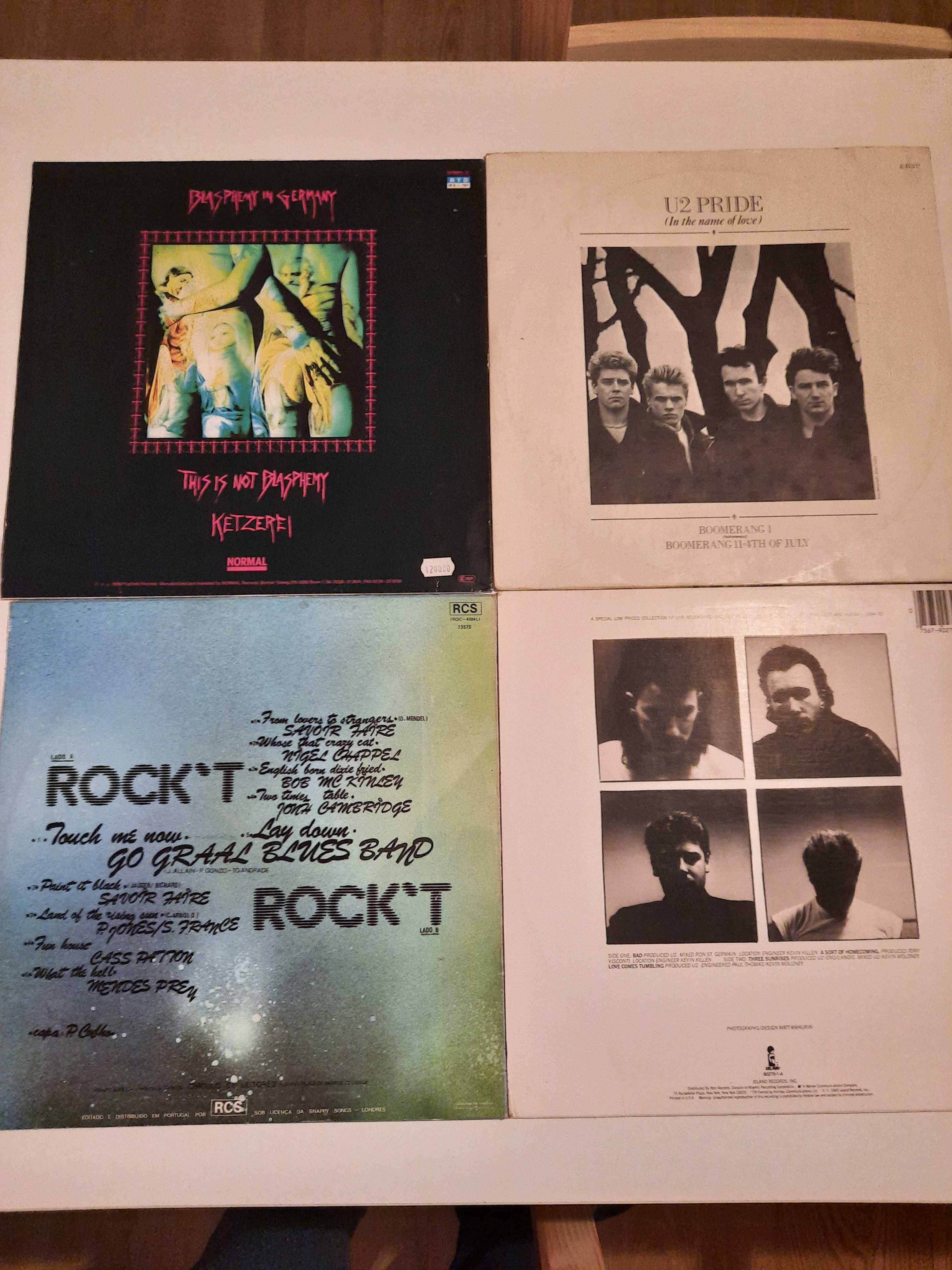 U2, Christian Death, Rock T Maxi singles Vinil