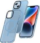 Dasfond etui iPhone 13 iPhone 14 MagSafe matowe pancerne niebieskie