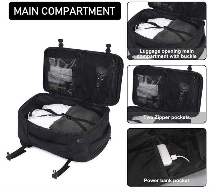 Plecak podróżny podręczny bagaż kabinowy do samolotu ECOHUB 20L XXL