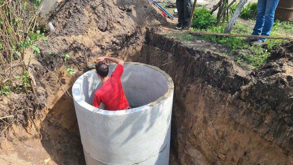 Каналізація, Септик,  Вигрібна яма — монтаж під ключ, Бетонні кільця