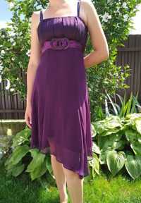 Асиметрична фіолетова сукня, М / асимметричное фиолетовое платье, 38