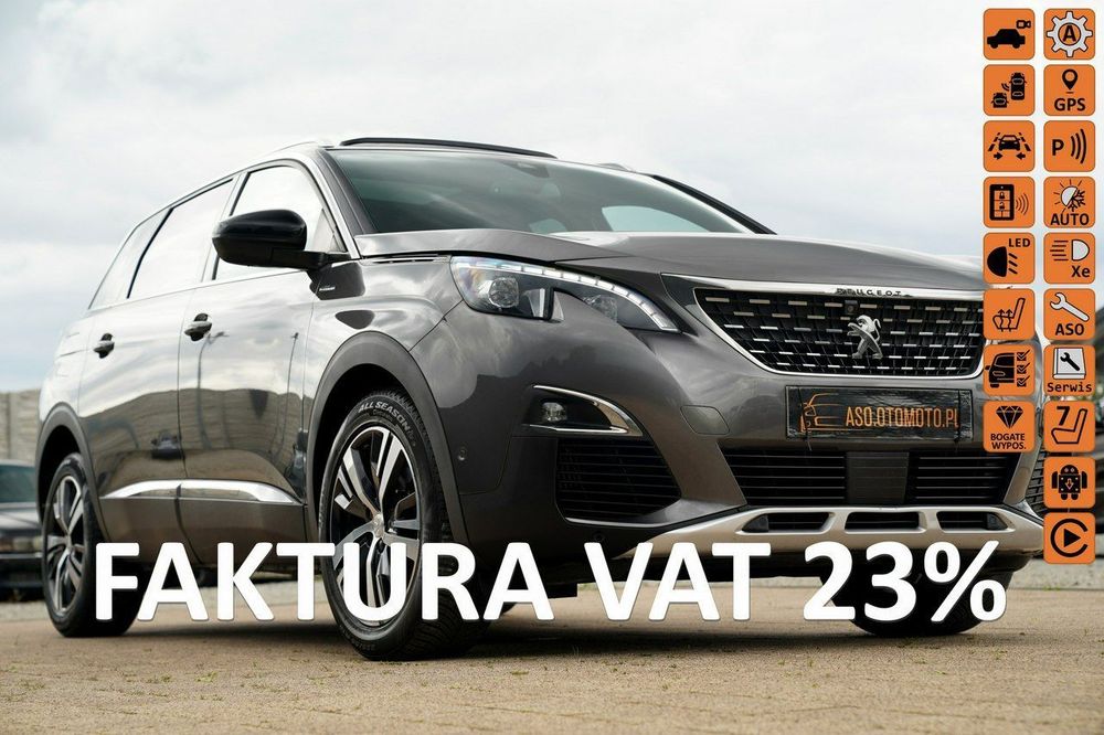 Peugeot 5008 GT line Skora Nawi blis FUL LED grzane fotele 7-os masaze PANORAMA max