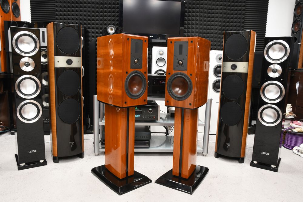 kolumny podstawkowe głośniki Monitory stereo Dali Helicon 300 + standy