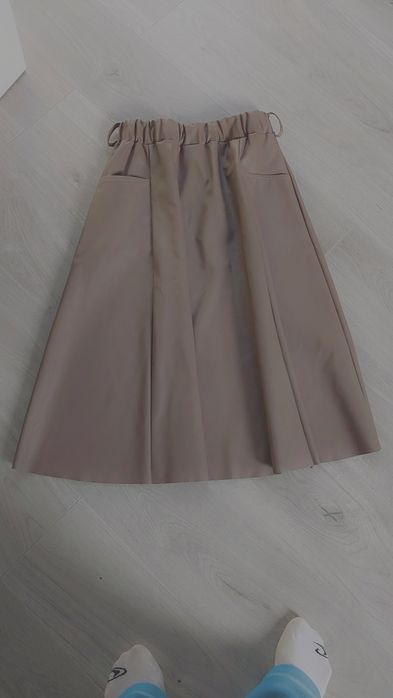 Spódnica midi ekoskóra