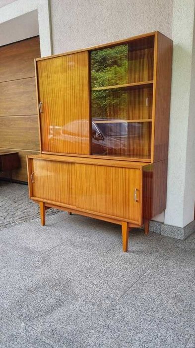 Kredens Komoda Violetta Highboard Witryna Biblioteczka Design PRL