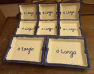 8 Cinzeiros Novos "O Largo" pintados á mão