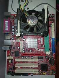 Placa-mãe MSI P4M8M-VH MS 7104 + resfriador Intel + Processador Intel