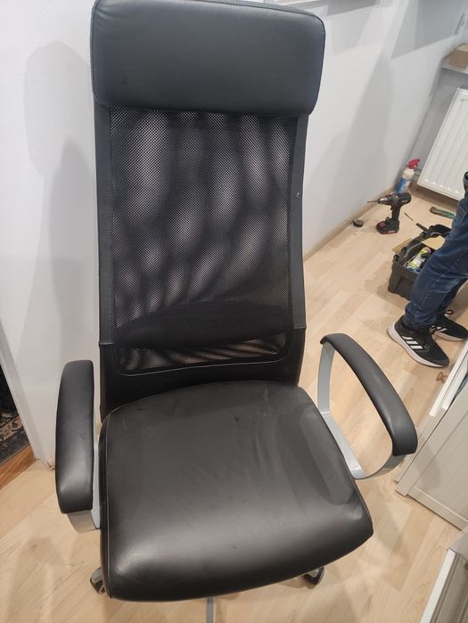 Ikea Krzesło Obrotowe Markus Czarny Fotel Biurowy