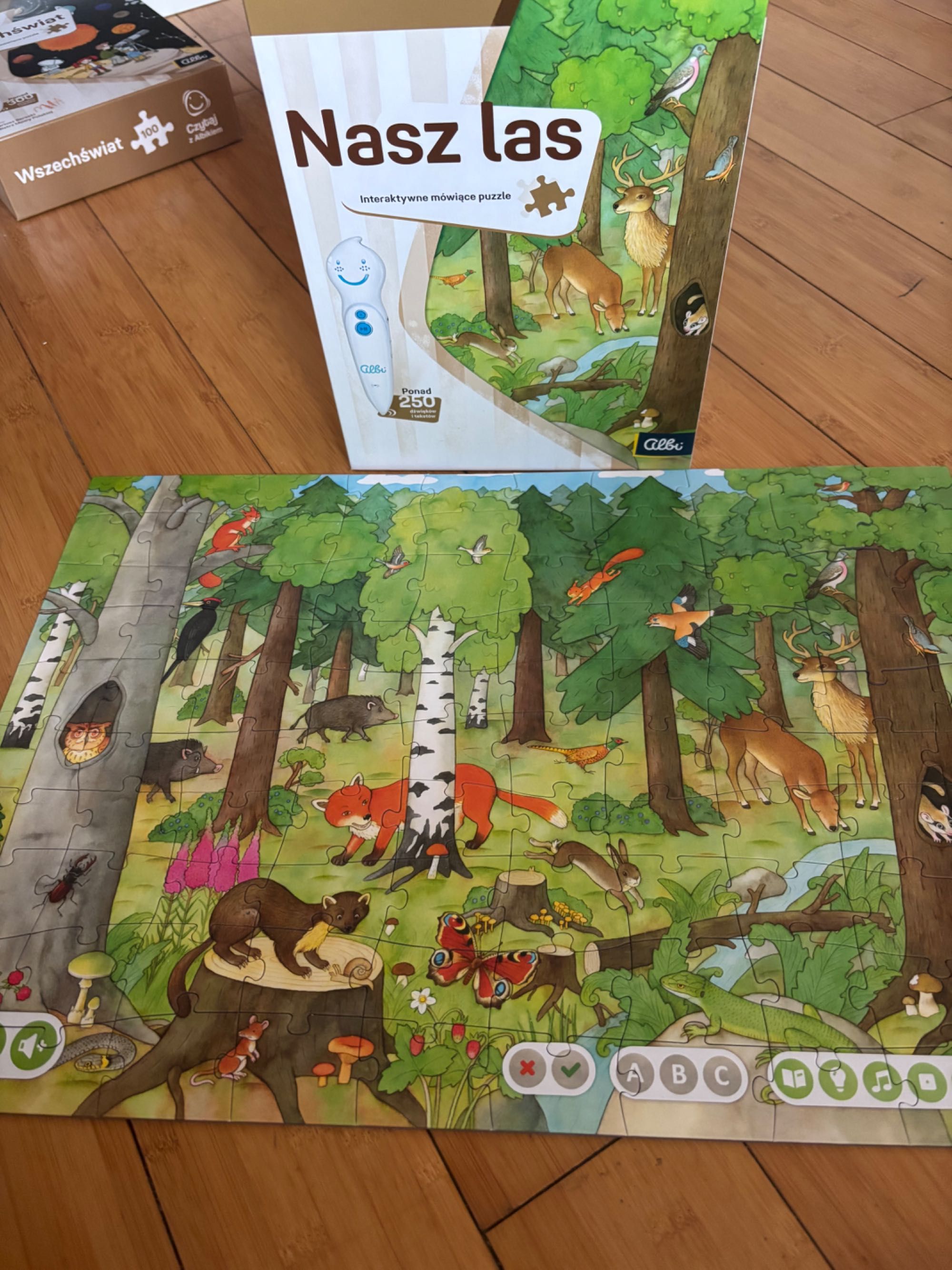 pióro interaktywne Albik z 2 książkami i 2 x puzzle