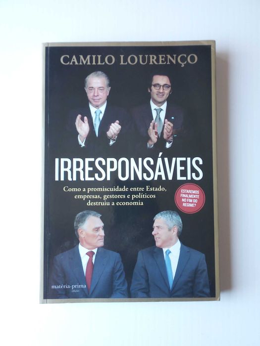 Livro "Irresponsáveis", de Camilo Lourenço