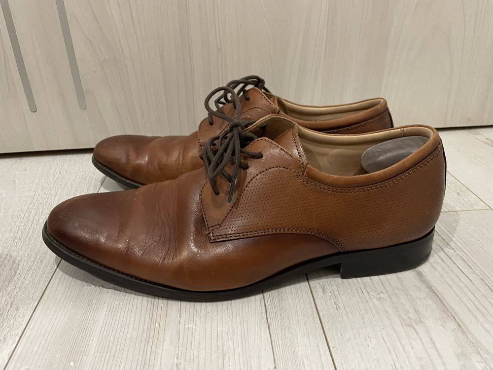 Półbuty buty eleganckie męskie brązowe Gino Rossi 43/44