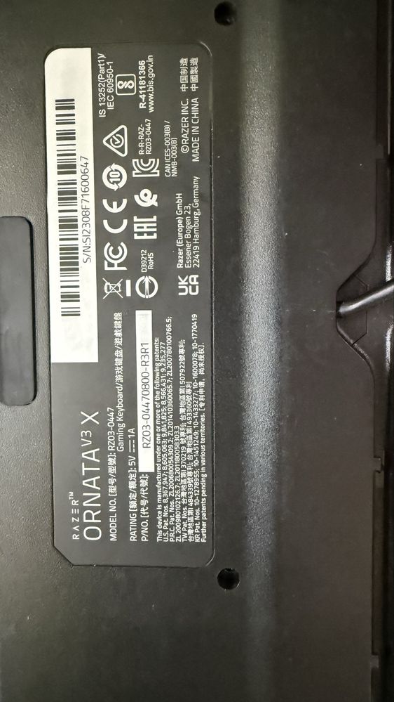 Клавиатура Razer Ornata X
