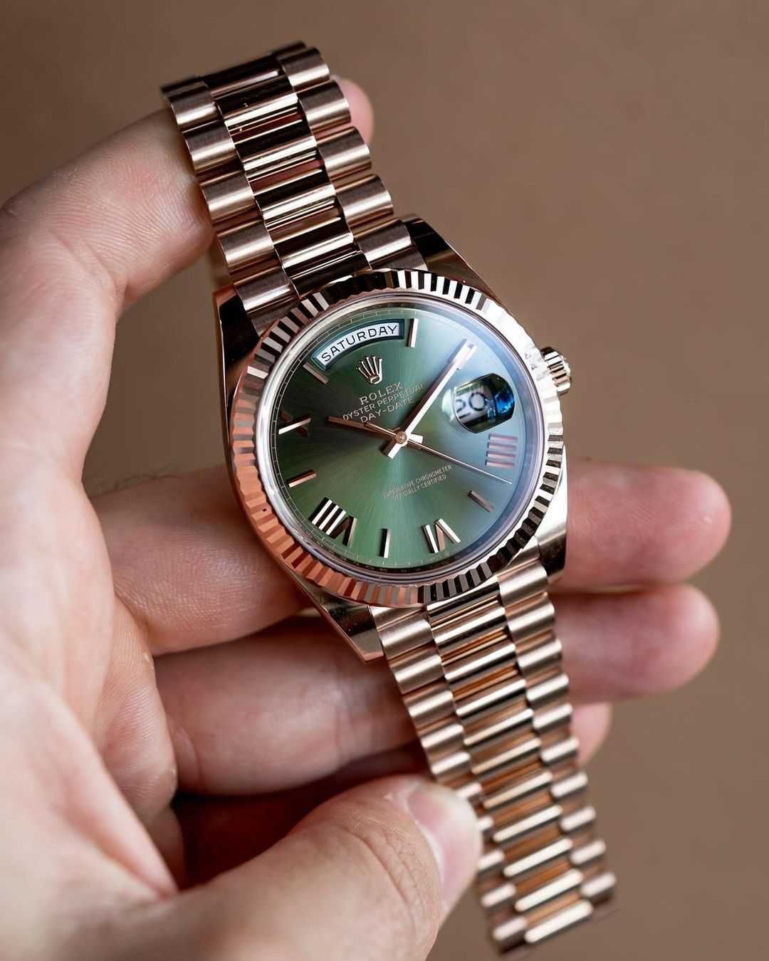 Rolex Day-Date 40mm зелений циферблат