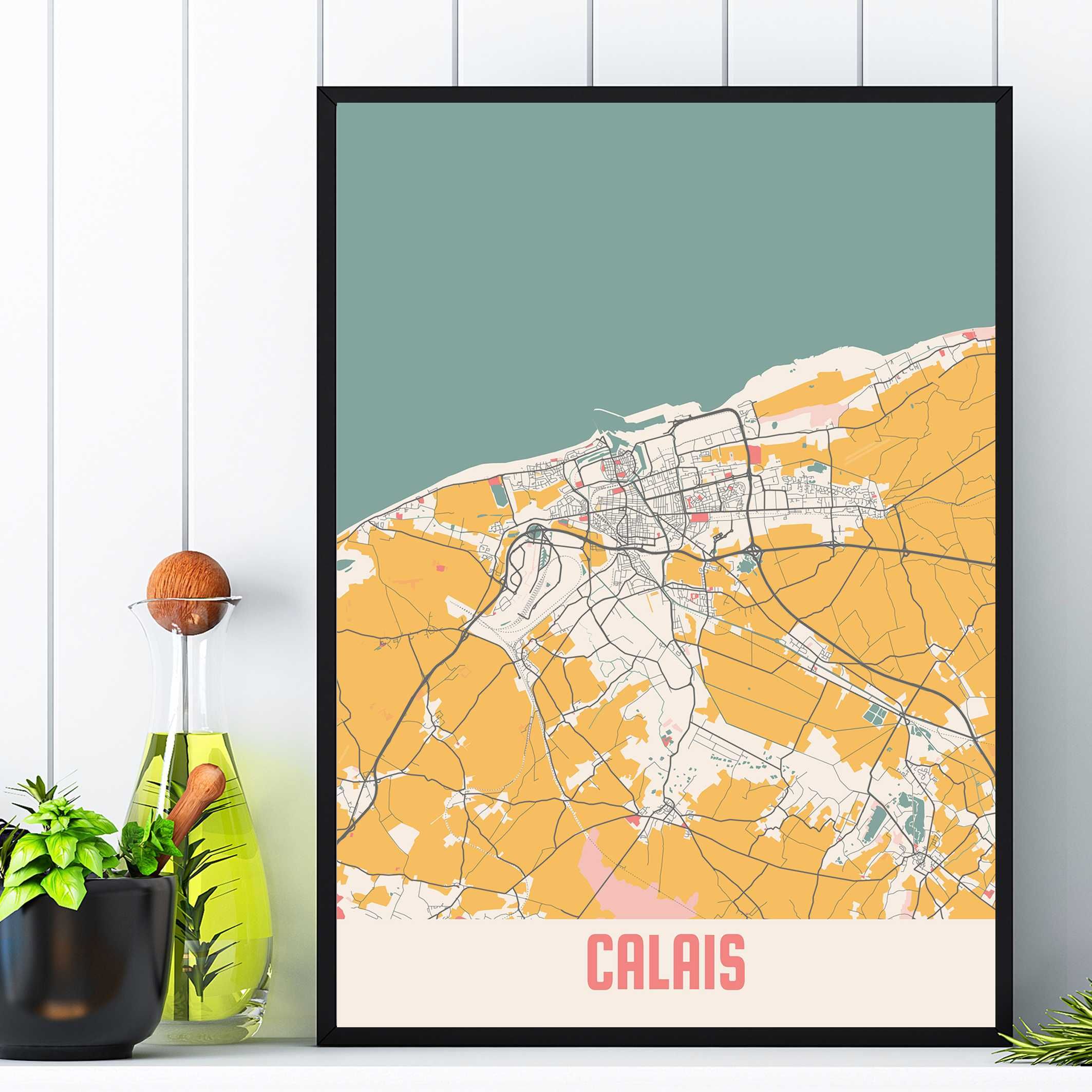 plakat mapa miasta, plakat mapa europejskich i światowych miast
