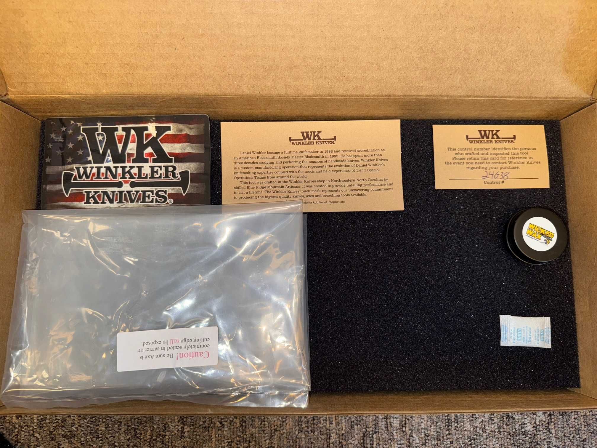 Winkler Knives TAD Edition Combat Axe Hammer Maple Wood
