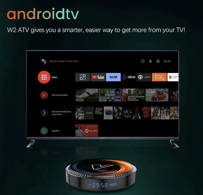 Vontar W2 ATV 4/32Гб  Смарт ТВ приставка smart tv box бокс Android TV