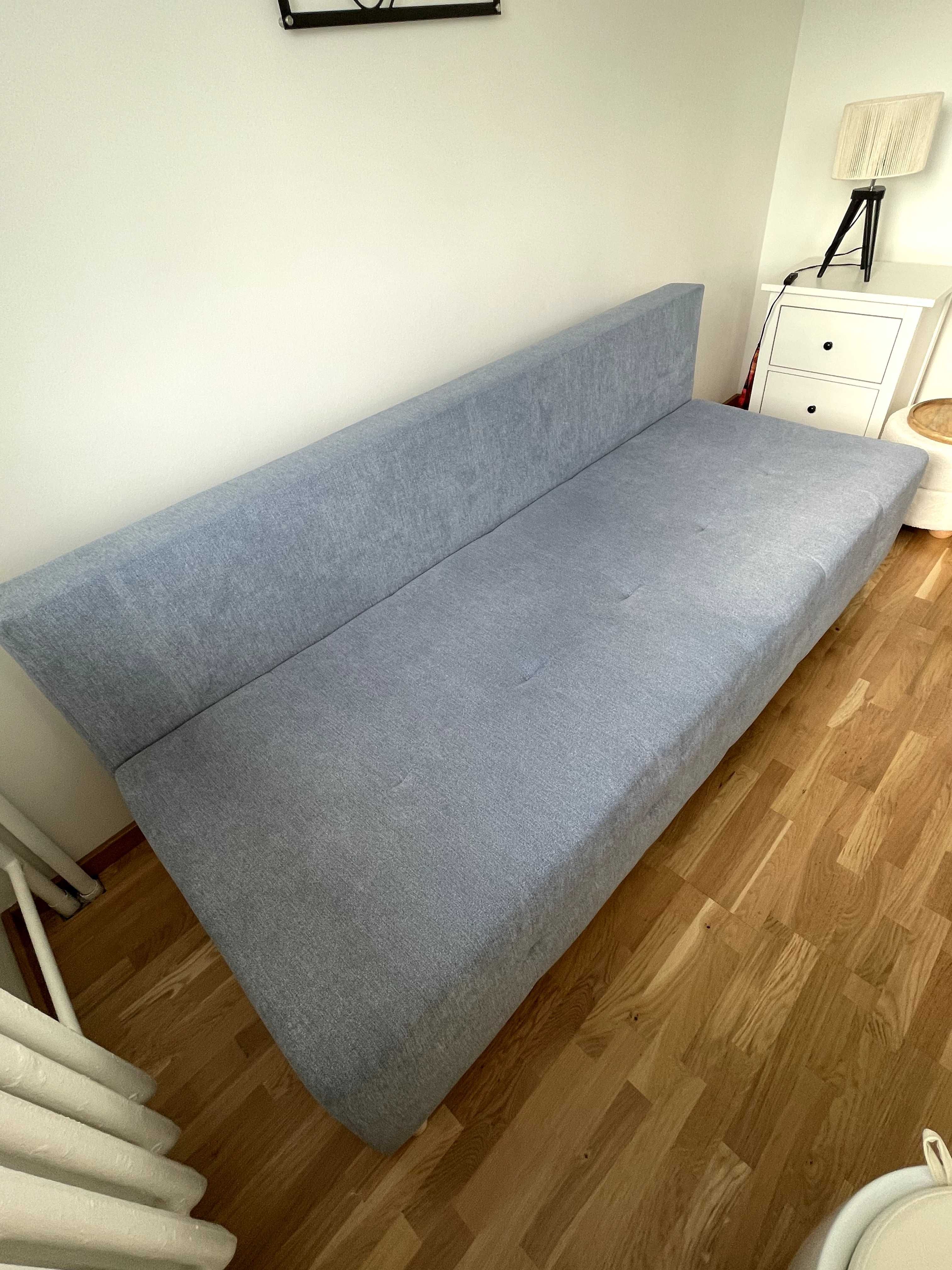Sofa rozkładana szaroniebieska
