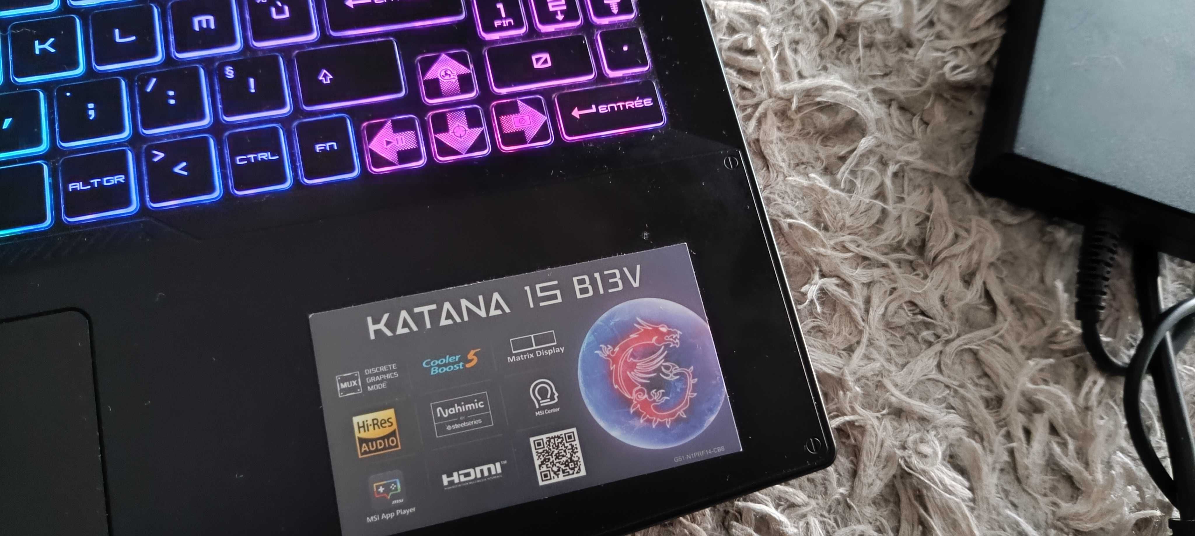 MSI Katana 15 B13V i7-13620H NVIDIA GeForce RTX 4060 8GB GDDR6 512 SSD
