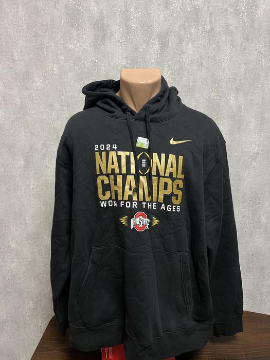 Чоловіче чорне худі National Champs 2024 з капішоном