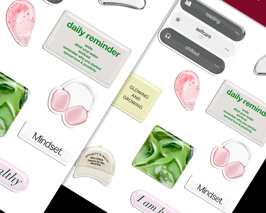 Estetyczne 3d naklejki wypukłe afirmacyjna na telefon laptop Wellness