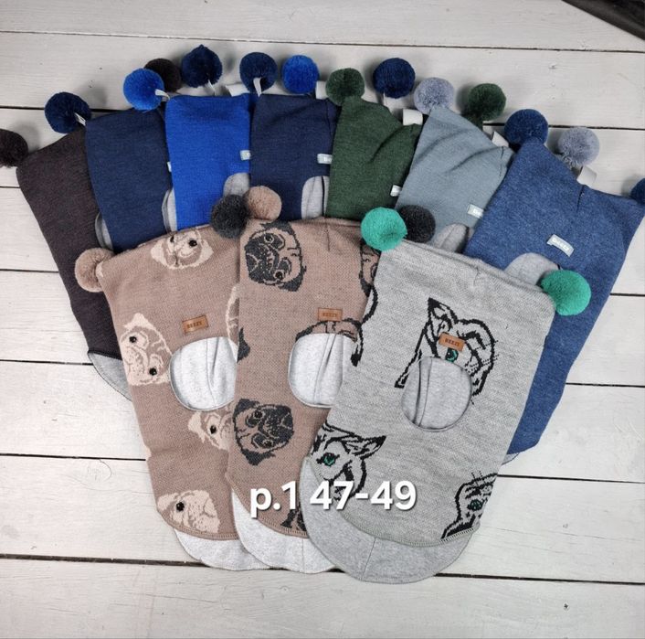 Зимові шапки шоломи Beezy 100% вовна. Знижка.,