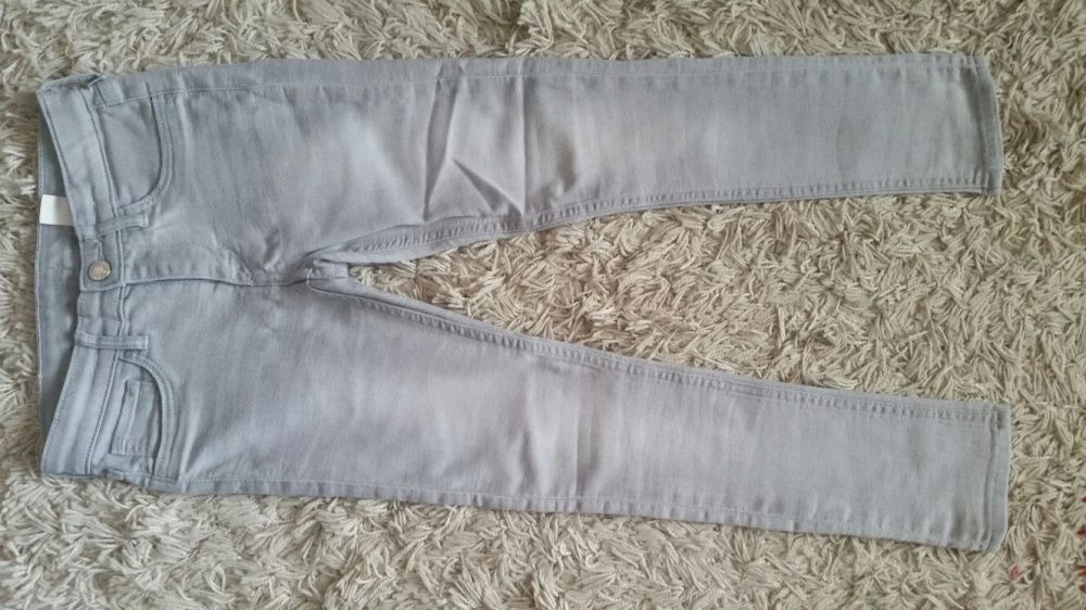 Spodnie H&M siwe szare rozm.128