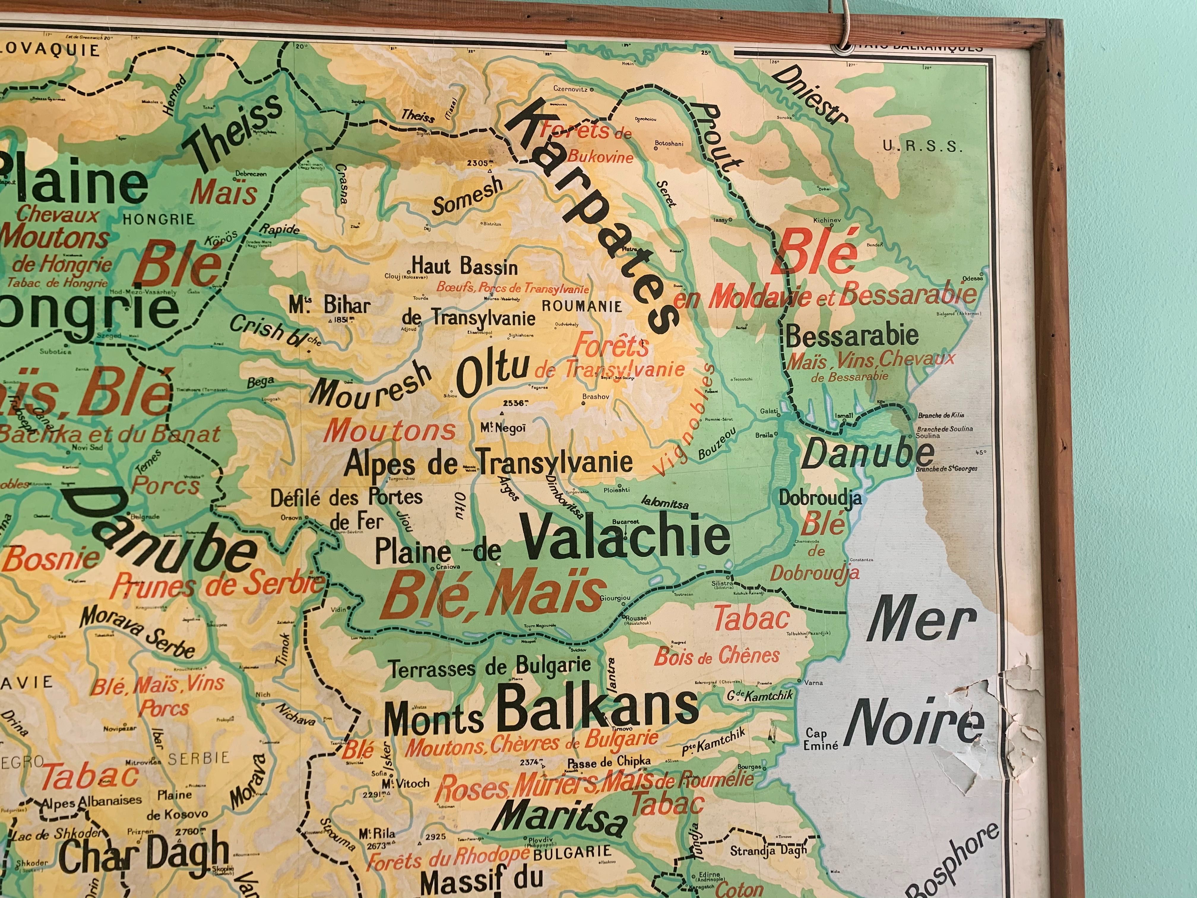 Mapa vintage - Vidal Lablache original