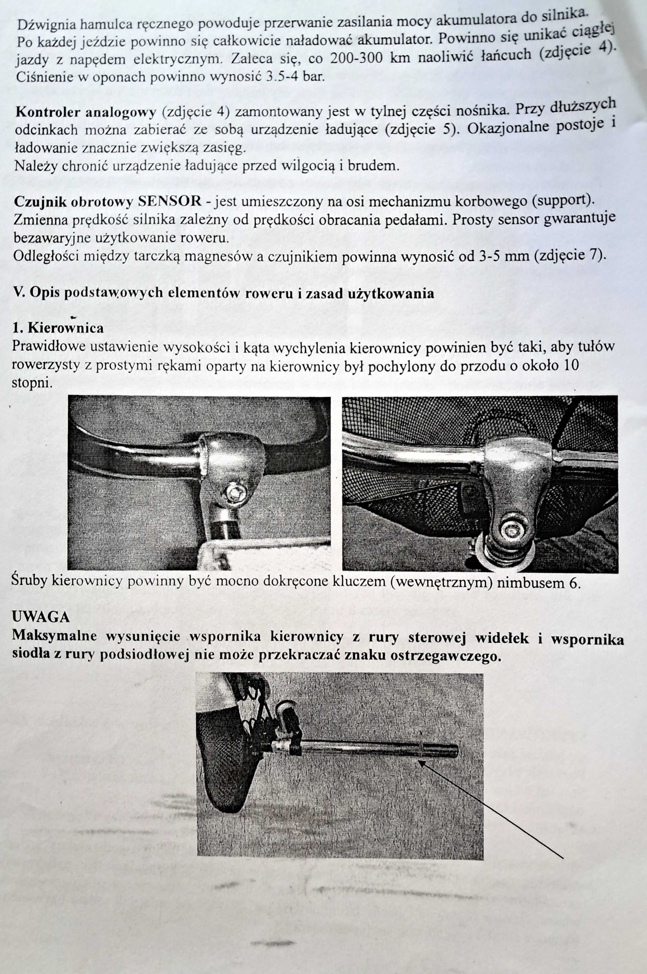 Trójkołowy rower rehabilitacyjny "Tolek z dod. napędem elektrycznym.