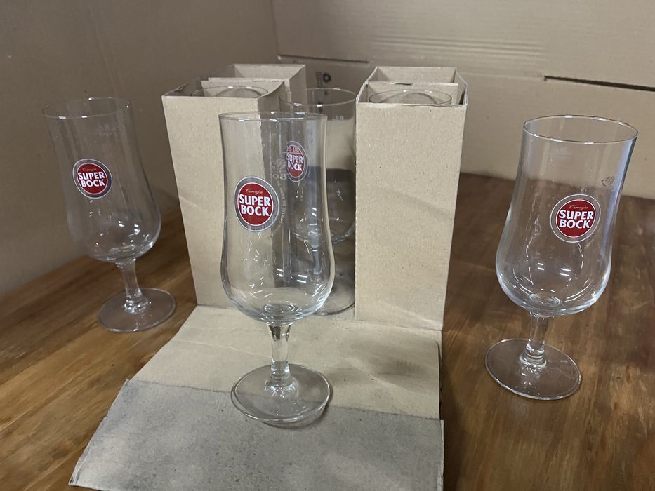 Copos Super Bock tipo tulipa 30cl conjunto 6 unidades
