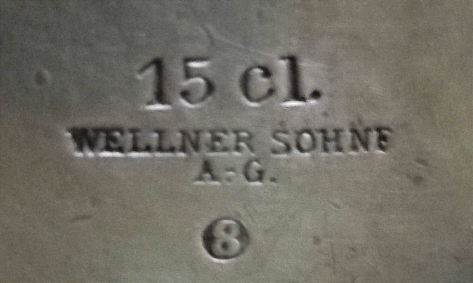 Mlecznik posrebrzany Wellner Sohne A.-G. 15 cl niemiecki przedwojenny