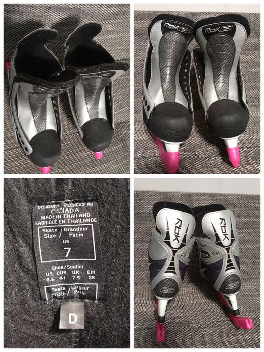 Хокейні ковзани для дорослих Reebok 1K Fitlite. Розмір 41, устілка 26