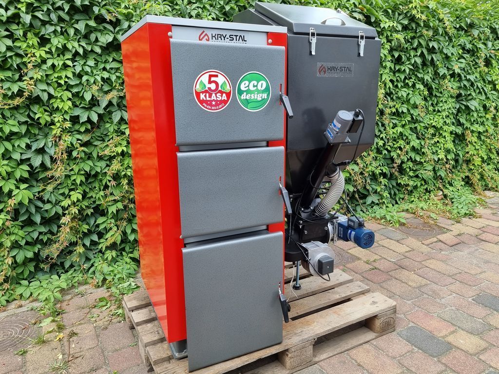 Kocioł piec Technix z podajnik na pellet 5 klasa Pleszew 30kW 290m2