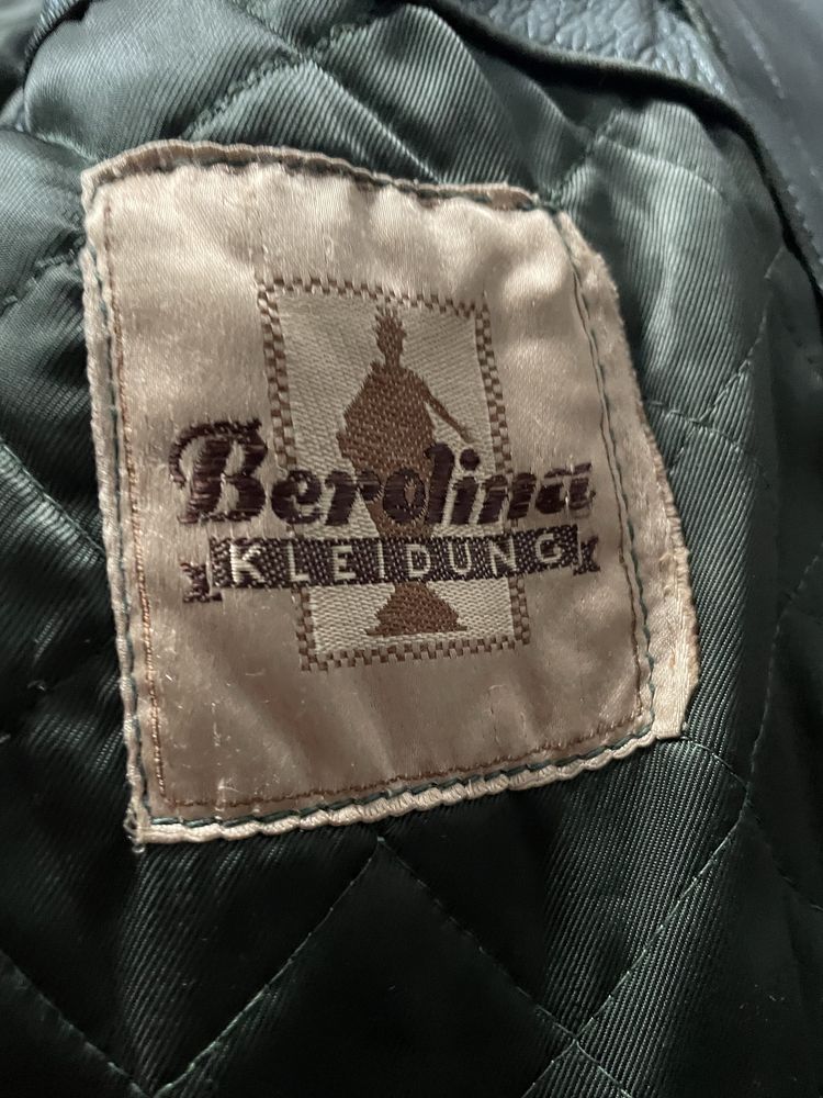 Płaszcz męski skóra naturalna Berolina Kleidung L vintage 60/70s