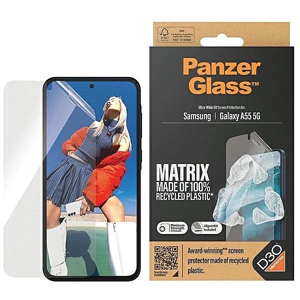 Folia PanzerGlass Matrix Ultra-Wide Fit z pozycjonerem na Samsung Gala