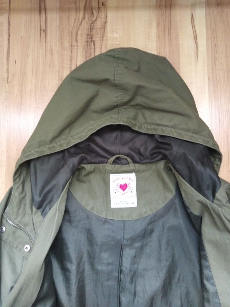 Kurtka parka dziewczęca 100% bawełna  roz. 152/158