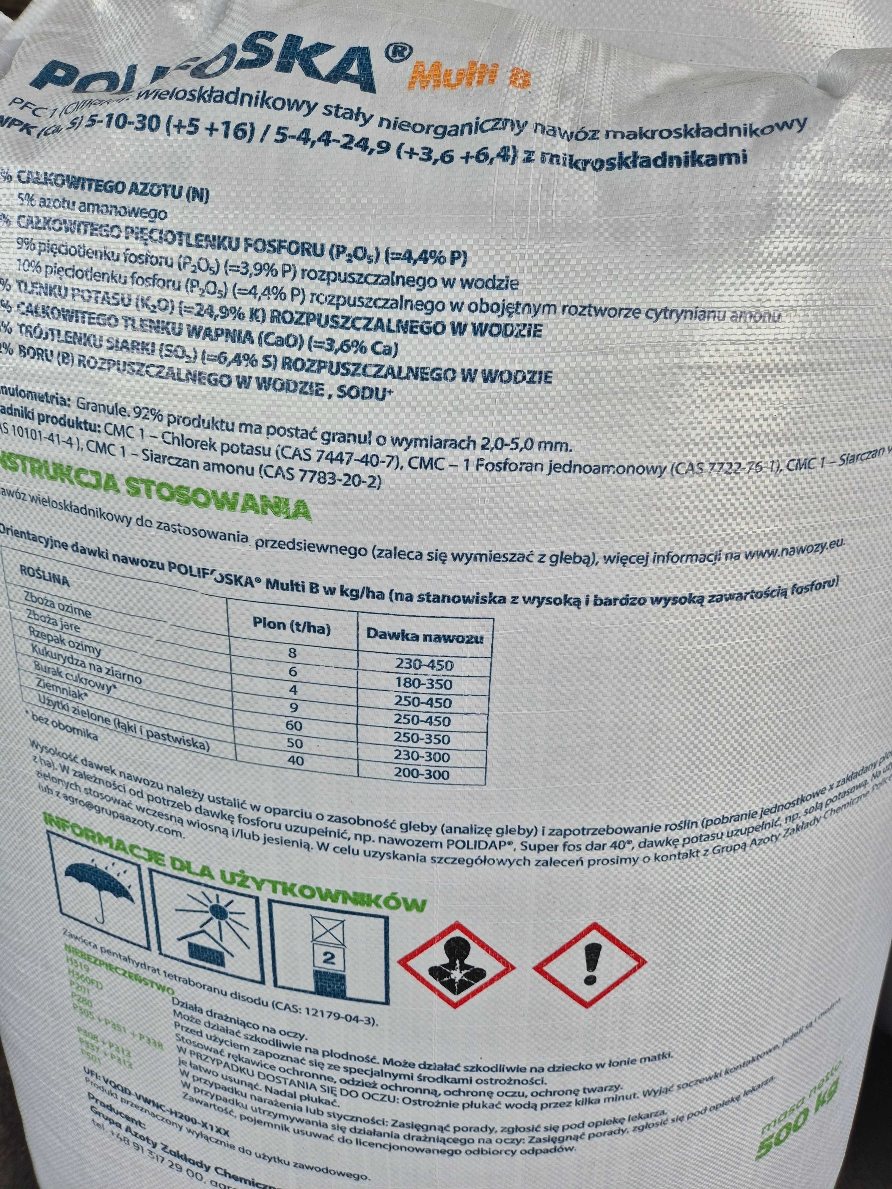 POLIFOSKA  MULTI B NPK(Ca+S)5-10-30(5+16)Z mikroelementami