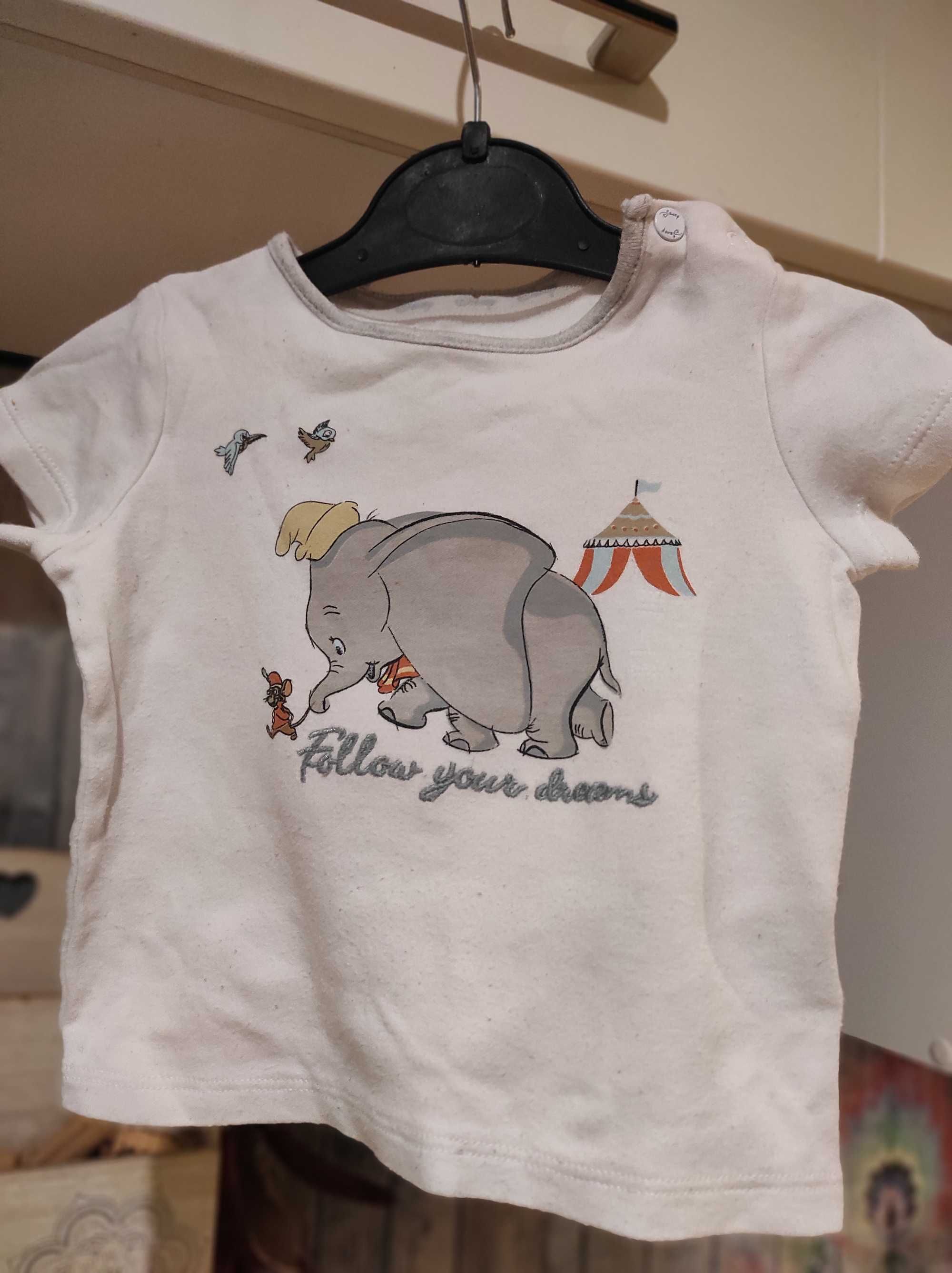T-shirt Dumbo rozmiar 68/74 Disney Baby