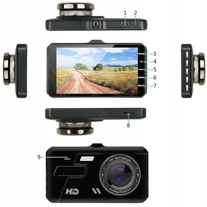 MARK1 Wideorejestrator kamera REJESTRATOR JAZDY FULL HD do auta W07