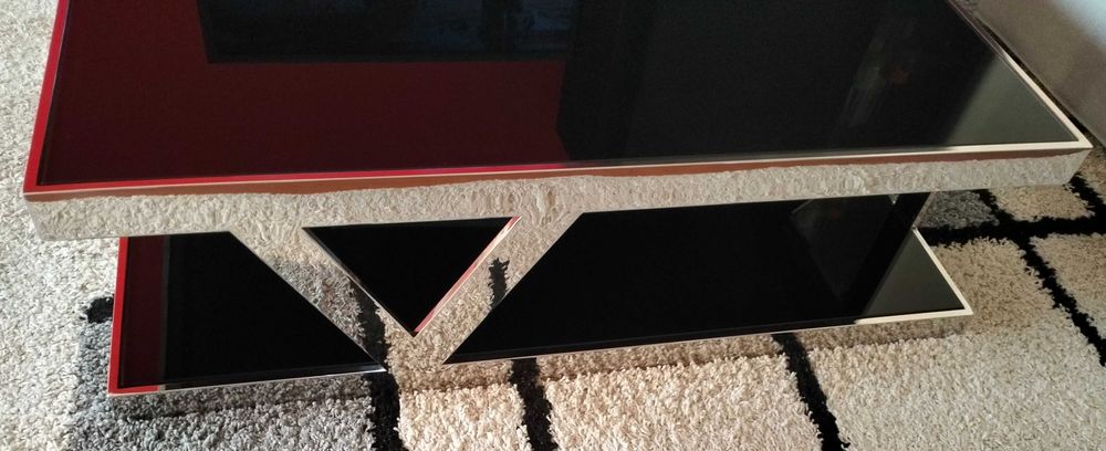 Mesa de centro cromada