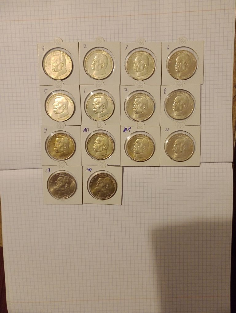 14xmoneta Piłsudski 50000zł srebro