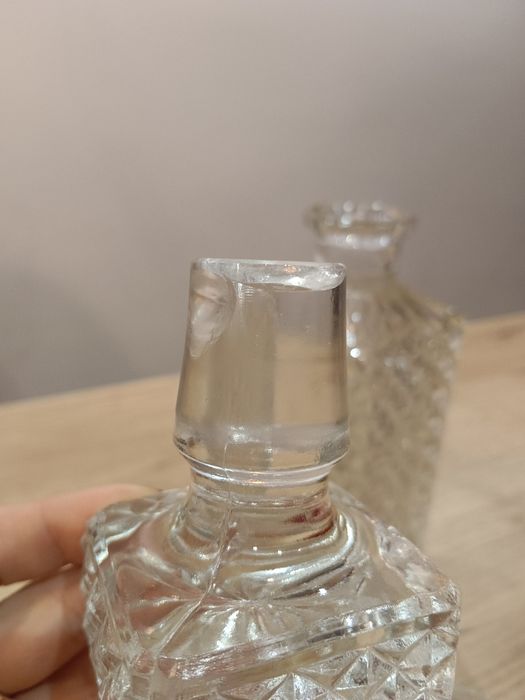 Karafka kryształowa i 6 kieliszków kryształ  antyk