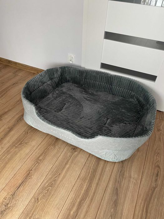 Duże Legowisko Dla Psa Kota Szare XXL 100x80 Kanapa Kojec Łóżko Azyl