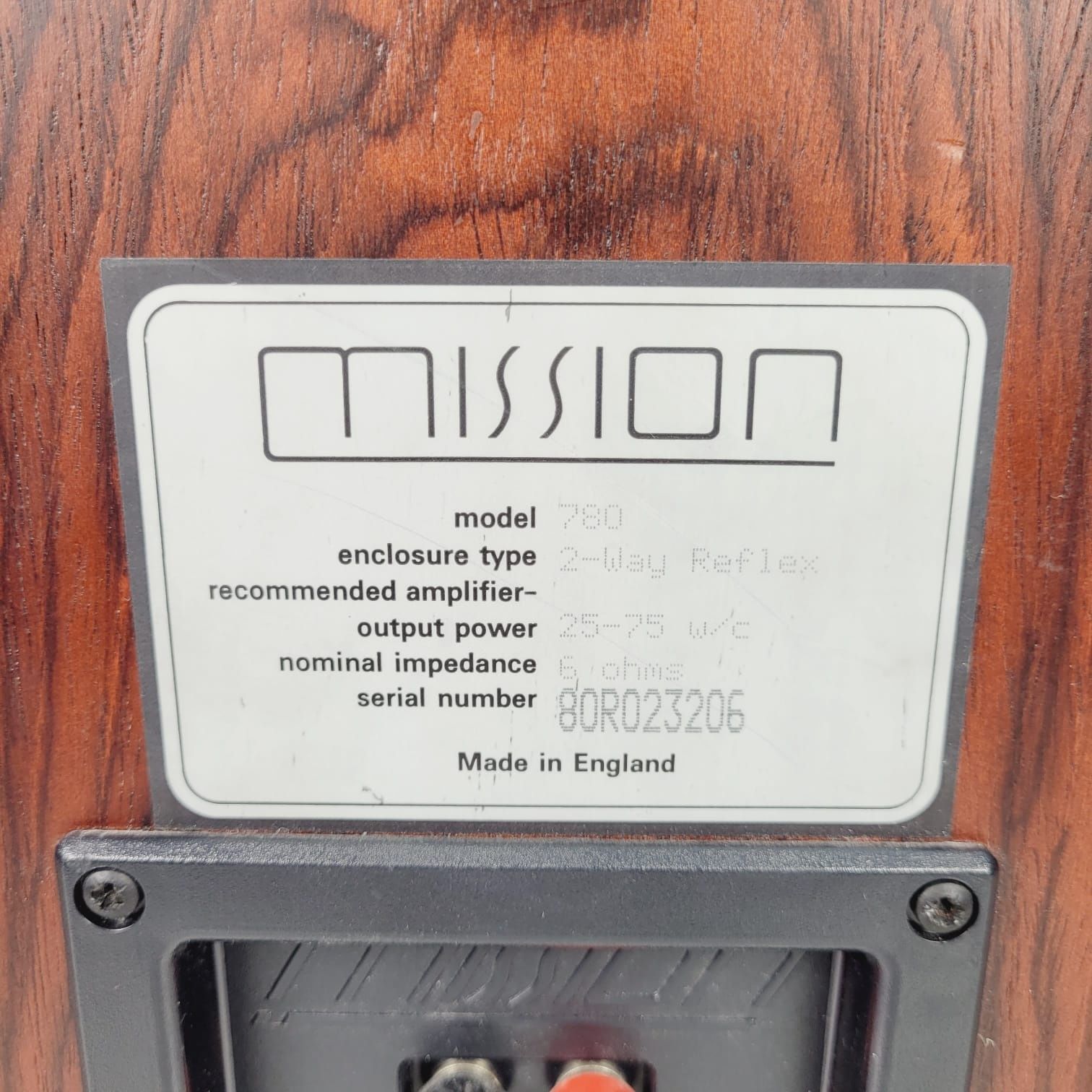 Mission 780 CYRUS England 75W 6ohm kolumny Audiofilskie monitory