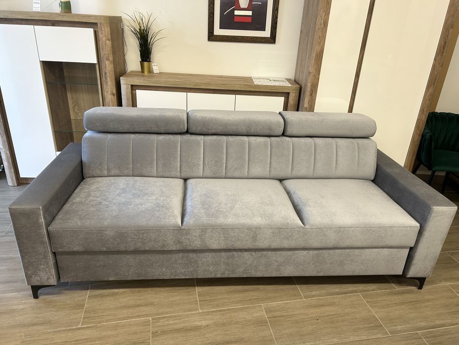 Kanapa sofa Łukasz, z funkcją spania kolor szary