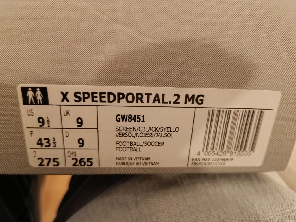 Nowe korki pół profesjonalne adidas X Speedportal.2 Mg r. 43 gwarancja