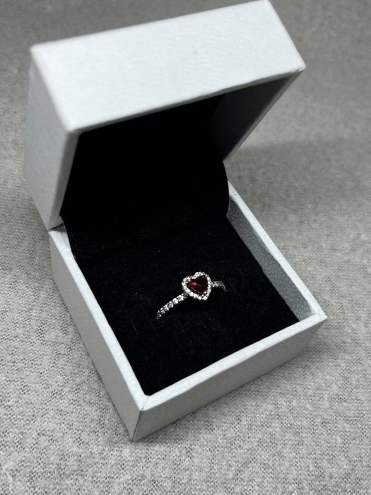 ЗНИЖКА Кільце Pandora стиль | Червоне серце | Кольцо пандора