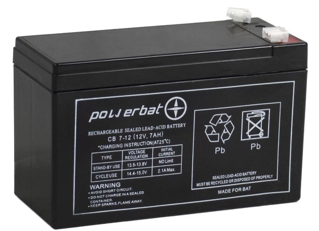 Powerbat CB 12V/7AH Akumulator Przemysłowy UPS, ALARM - Brzeźnicka 58